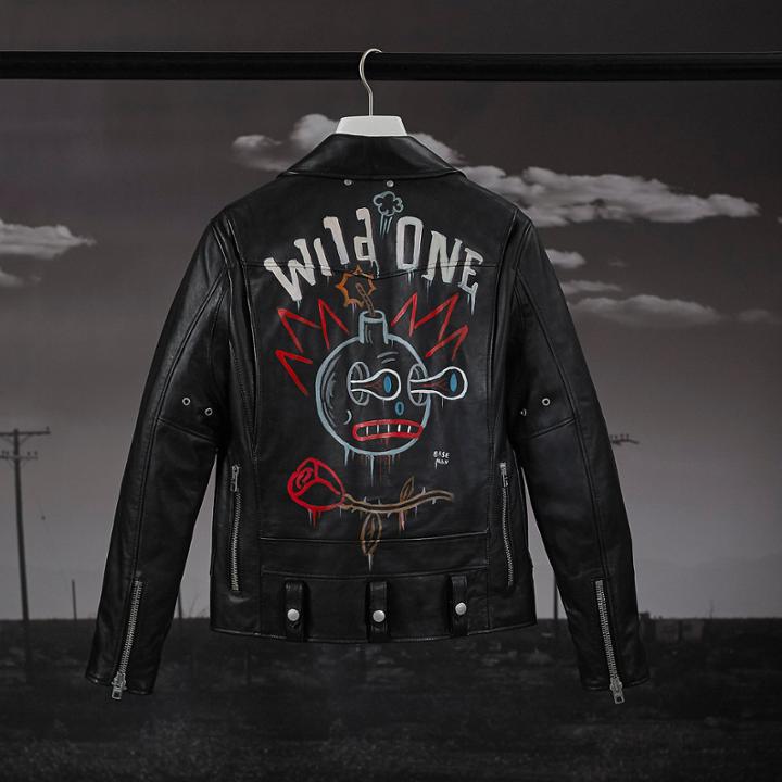 Coach Baseman Custom Painted Moto Jacket