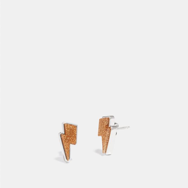 Coach Lightning Bolt Stud Earrings