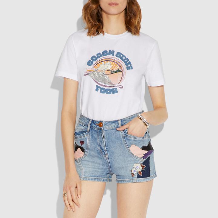 Coach Embellished State Tour T-shirt