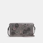 Coach Foldover Crossbody Clutch With Metal Tea Rose Tooling