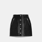 Coach Leather Mini Skirt