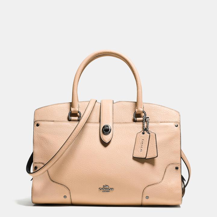 Coach Mercer Satchel 30 In Colorblock Leather