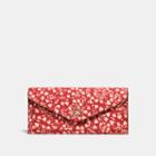 Coach Soft Wallet With Love Leaf Print