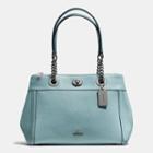 Coach Turnlock Edie Carryall In Polished Pebble Leather