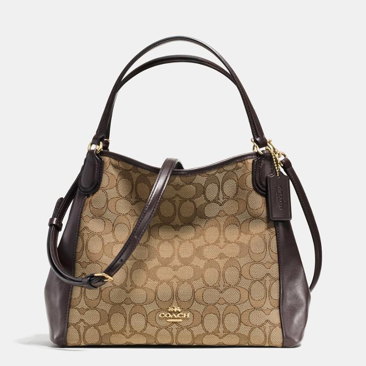 Coach Edie Shoulder Bag 28 In Signature Jacquard