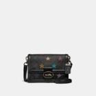 Coach Riley Shoulder Bag In Signature Canvas With Star Applique And Snakeskin Detail