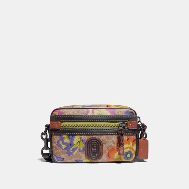 Coach Academy Crossbody In Signature Canvas With Kaffe Fassett Print