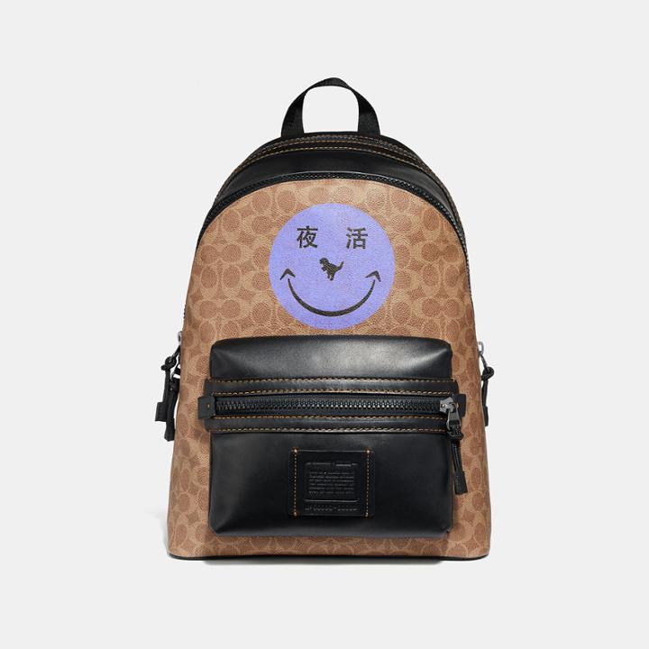 Coach Academy Backpack In Signature Canvas With Rexy By Yeti Out