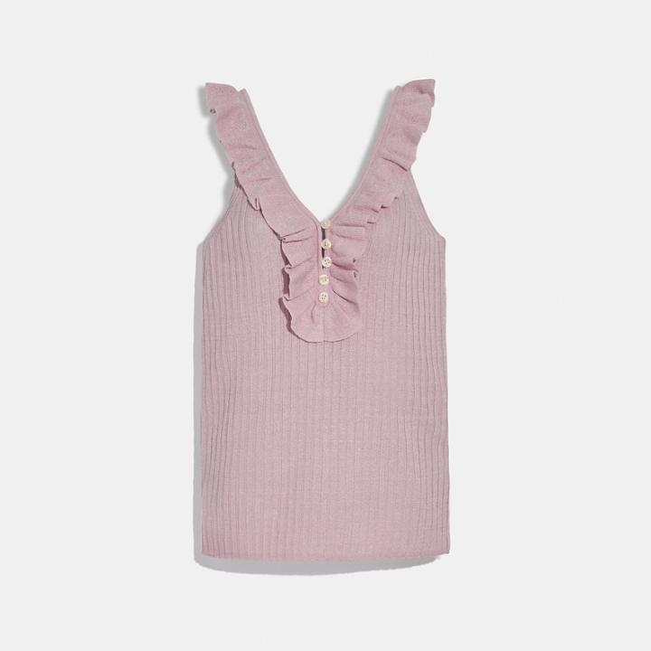 Coach Ruffle Tank Sweater