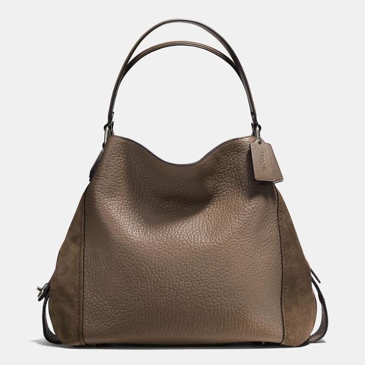 Coach Edie Shoulder Bag 42 In Mixed Leathers