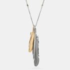 Coach Day Dreamer Feather Pave Necklace