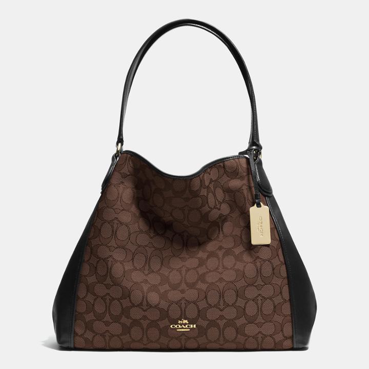 Coach Edie Shoulder Bag In Signature Jacquard