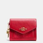 Coach Chinese New Year Charm Compact Case In Calf Leather