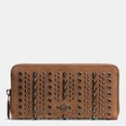 Coach Accordion Zip Wallet With All Over Studs And Grommets