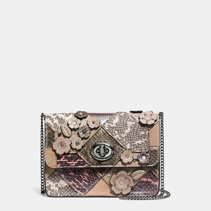 Coach Bowery Crossbody In Patchwork Snake