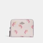 Coach Small Zip Around Wallet With Party Pig Print