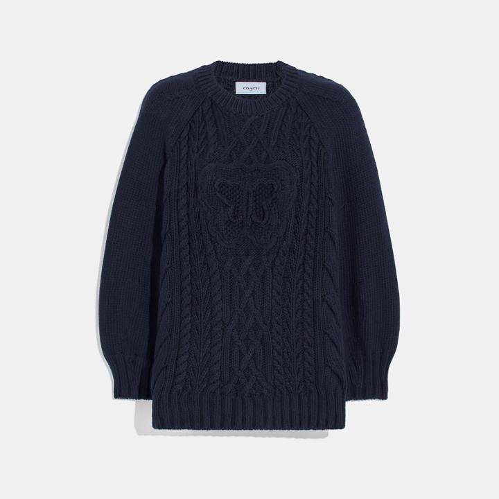 Coach Butterfly Aran Sweater