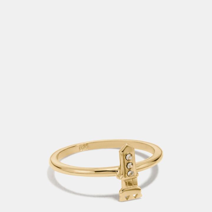 Coach Mini 18k Gold Plated Rocket Ring