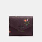 Coach Small Wallet With Cross Stitch Floral Print