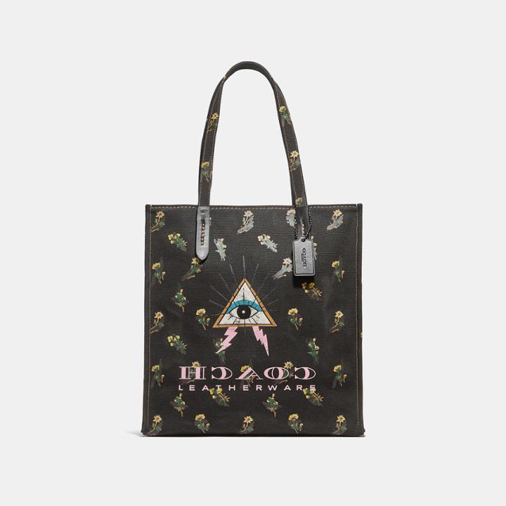 Coach Tote With Pyramid Eye