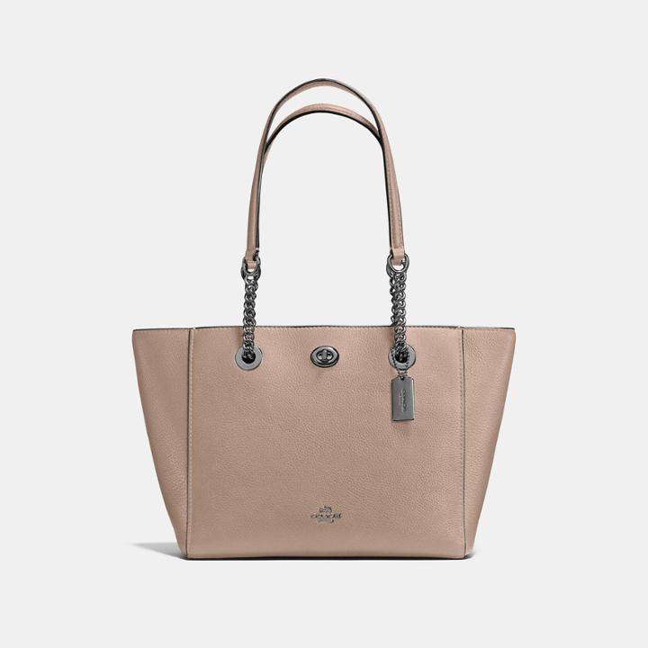 Coach Turnlock Chain Tote 27