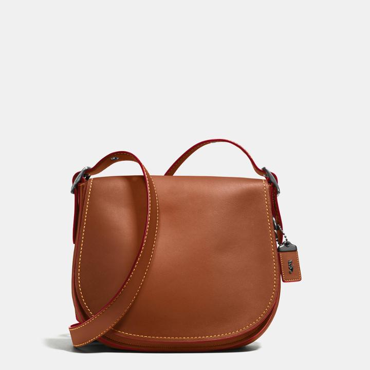 Coach Saddle Bag In Burnished Glovetanned Leather