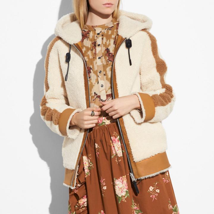 Coach Reversible Shearling Hoodie