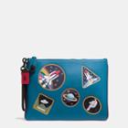Coach Turnlock Wristlet 30 In Glovetanned Leather With Space Patches