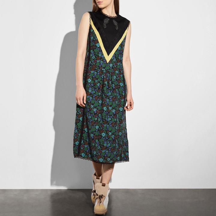 Coach Daisy Print Sleeveless Varsity Dress