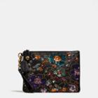 Coach Turnlock Wristlet 30 In Glovetanned Leather With Sequins