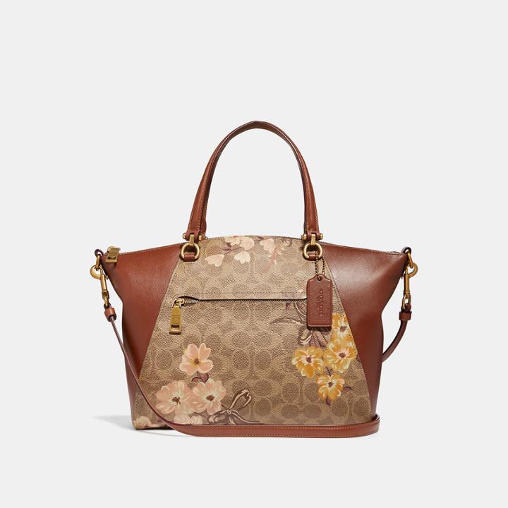 Coach Prairie Satchel In Signature Canvas With Prairie Floral Print