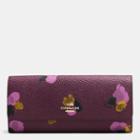 Coach Soft Wallet In Floral Print Coated Canvas