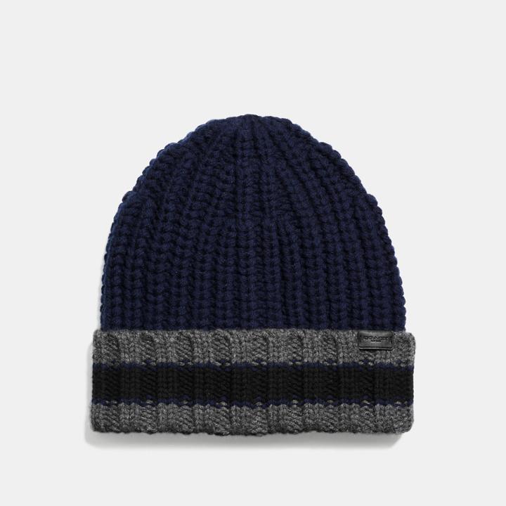 Coach Varsity Stripe Knit Beanie