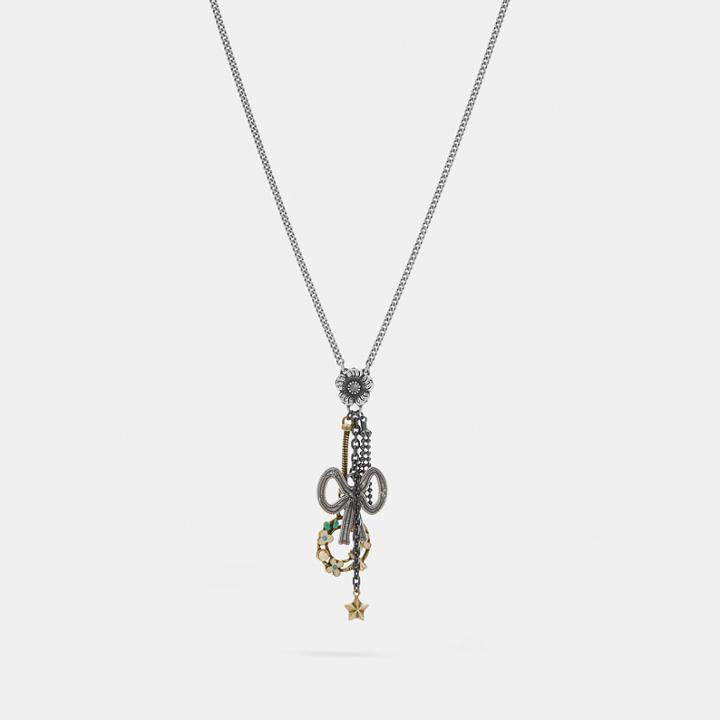 Coach Bow Charm Necklace