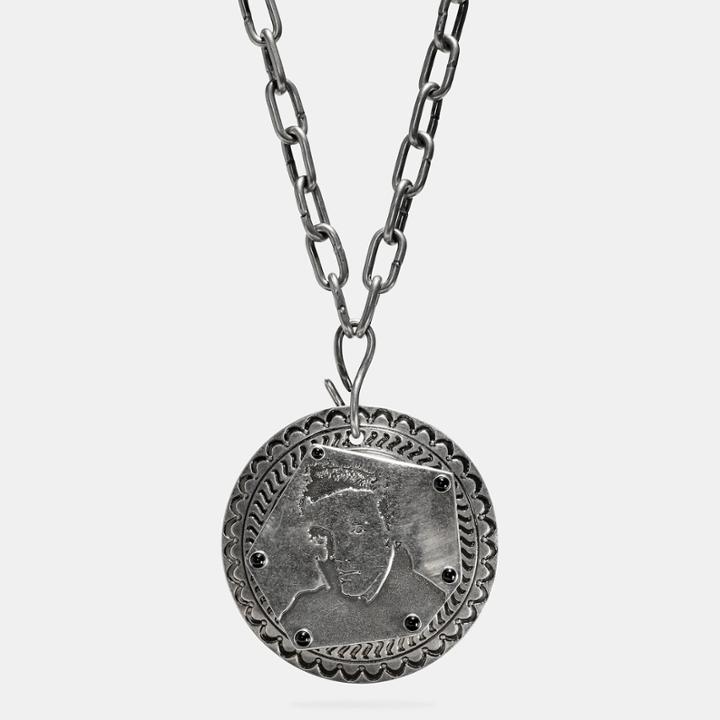 Coach Oversized Elvis Pendant Necklace