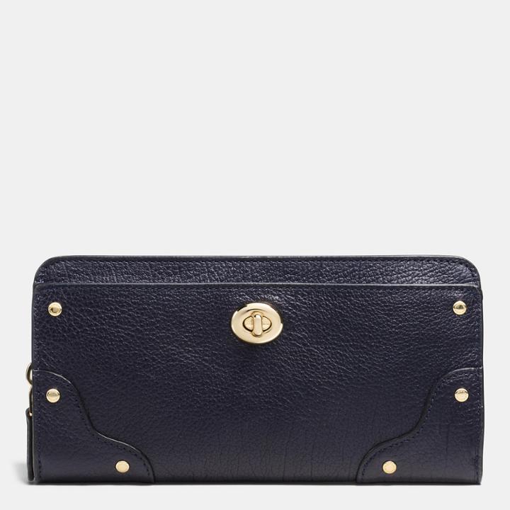 Coach Mercer Accordion Zip Wallet In Grain Leather