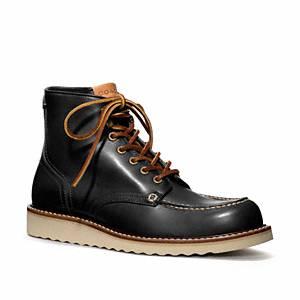 Coach   Dominic  Lace Up Boot Black 10 5d