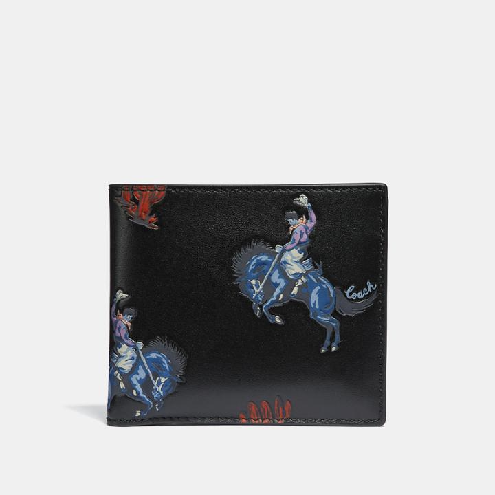 Coach Double Billfold Wallet With Rodeo Print