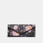 Coach Soft Wallet With Garden Rose Print