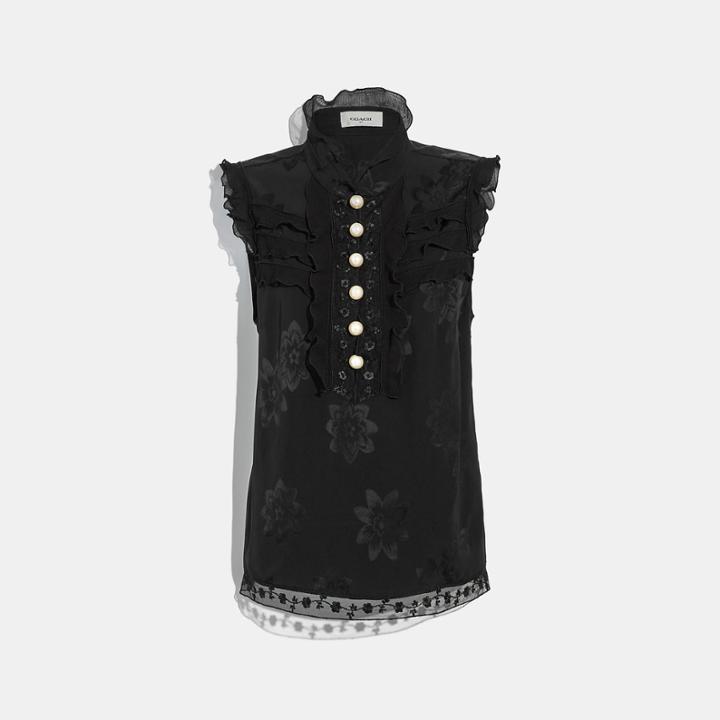 Coach Floral Jacqaurd Victorian Top