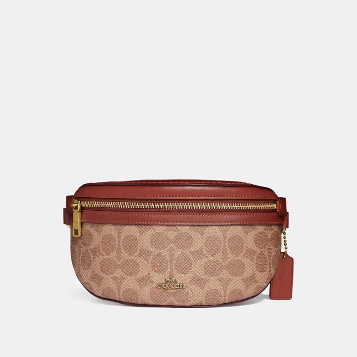 Coach Belt Bag In Signature Coated Canvas