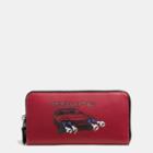 Coach Accordion Wallet In Glovetanned Leather With Wild Car Print