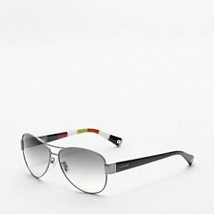 Coach   Kristina   Lozenge Metal Aviator Dr Black One