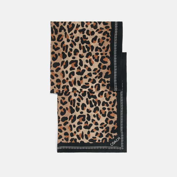 Coach Leopard Print Scarf