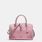 Coach Mercer Satchel 30 In Glovetanned Leather With Tea Rose And Tooling