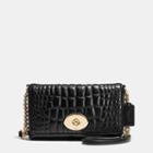 Coach Crosstown Crossbody In Quilted Croc Leather