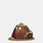 Coach Kisslock Pouch In Glovetanned Nappa Leather With Floral Bow Print