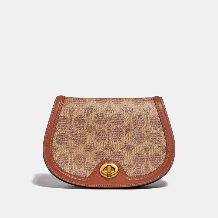 Coach Saddle Belt Bag In Colorblock Signature Canvas