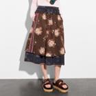 Coach Mixed Print Layered Skirt