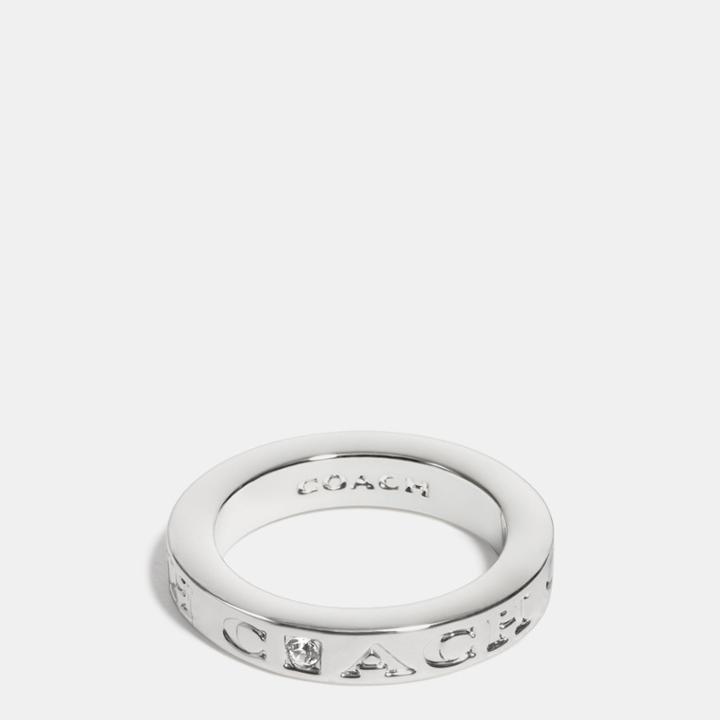 Coach Pave Metal Ring
